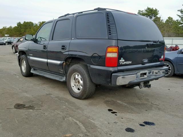 1GKEK13Z82R304678 - 2002 GMC YUKON BLACK photo 3