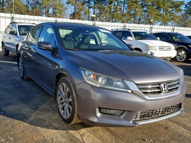 1HGCR2F56EA056464 - 2014 HONDA ACCORD SPO GRAY photo 1