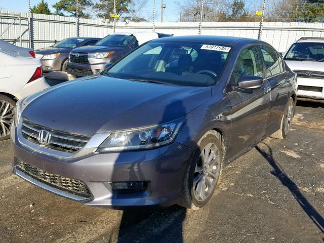 1HGCR2F56EA056464 - 2014 HONDA ACCORD SPO GRAY photo 2