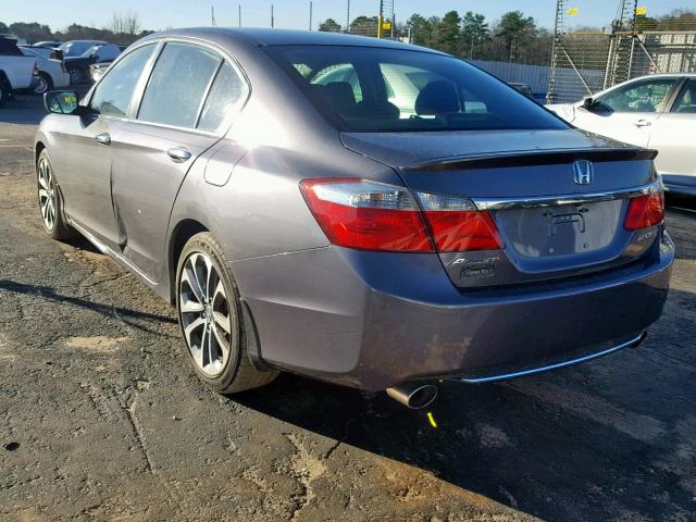 1HGCR2F56EA056464 - 2014 HONDA ACCORD SPO GRAY photo 3