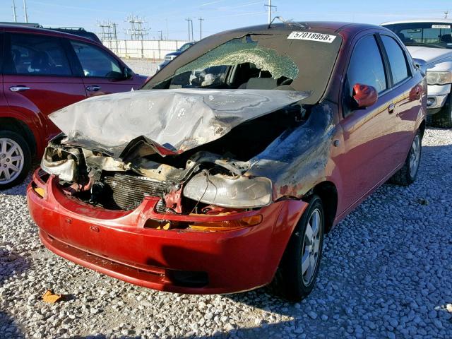 KL1TG566X6B598457 - 2006 CHEVROLET AVEO LT RED photo 2