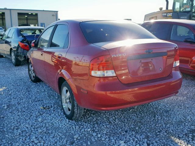 KL1TG566X6B598457 - 2006 CHEVROLET AVEO LT RED photo 3