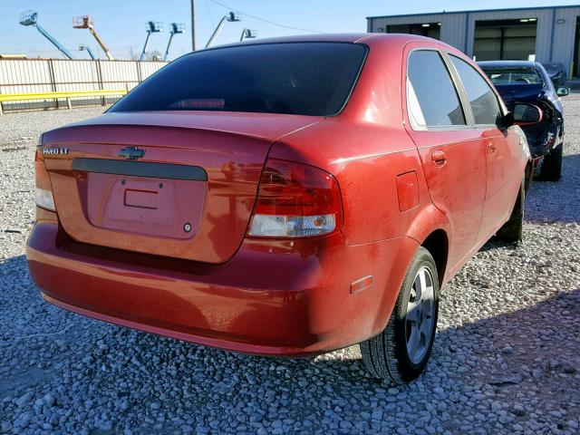 KL1TG566X6B598457 - 2006 CHEVROLET AVEO LT RED photo 4