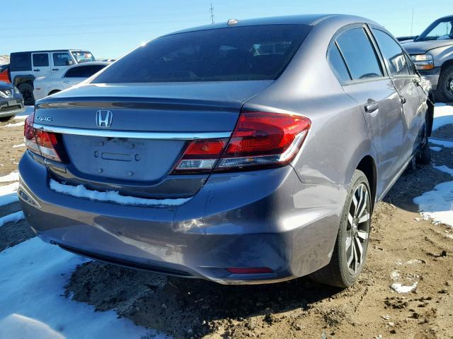 19XFB2F91FE072377 - 2015 HONDA CIVIC EXL GRAY photo 4