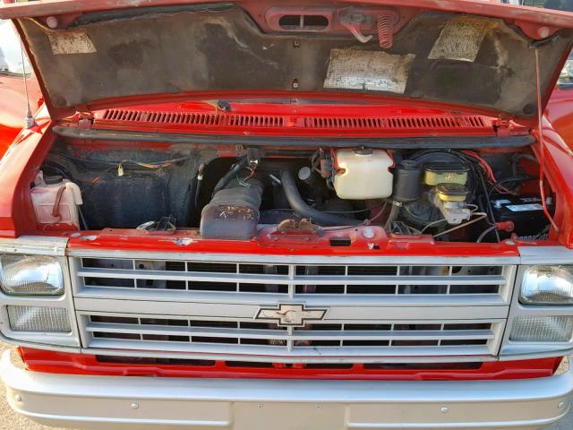 1GCEG25K5K7112679 - 1989 CHEVROLET G20 RED photo 7