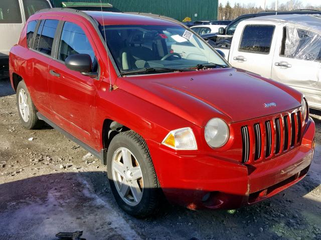 1J8FF47W97D170752 - 2007 JEEP COMPASS RED photo 1