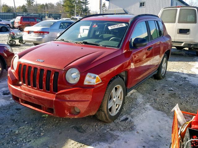 1J8FF47W97D170752 - 2007 JEEP COMPASS RED photo 2