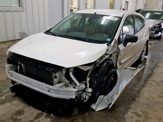 4S3GTAA66H3724963 - 2017 SUBARU IMPREZA WHITE photo 2