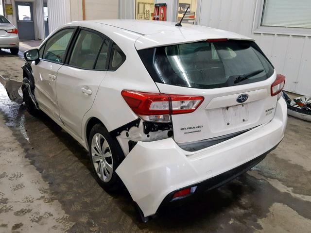 4S3GTAA66H3724963 - 2017 SUBARU IMPREZA WHITE photo 3