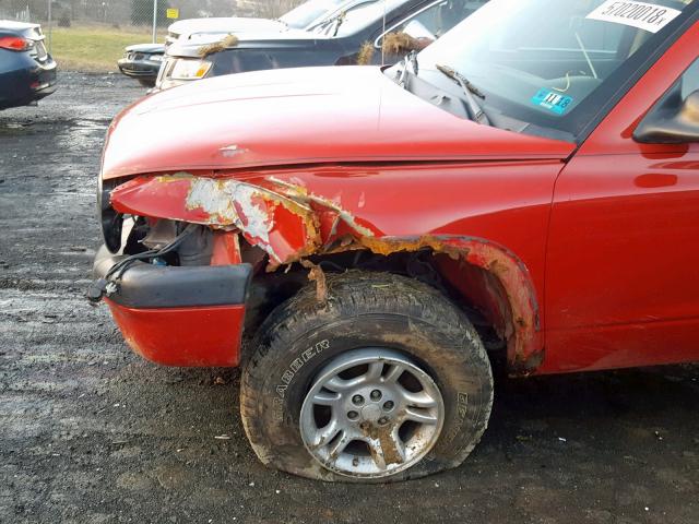 1D7HG32K34S556334 - 2004 DODGE DAKOTA SPO RED photo 9