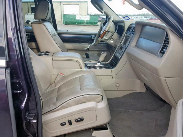 5LMFU27577LJ08564 - 2007 LINCOLN NAVIGATOR PURPLE photo 5
