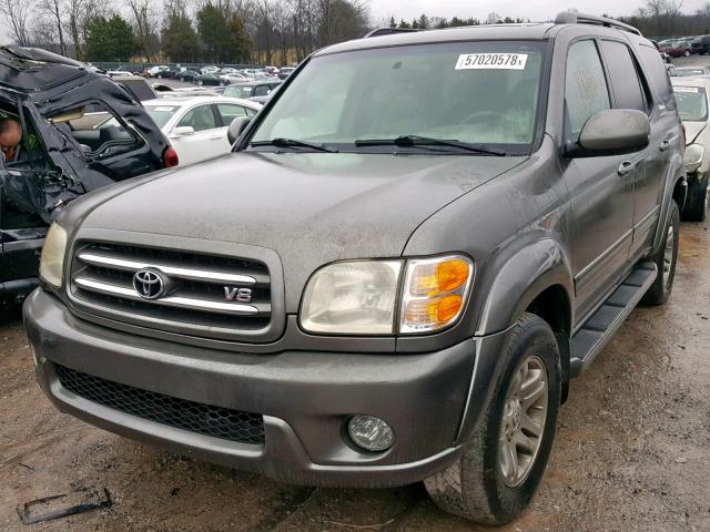 5TDZT38A83S162828 - 2003 TOYOTA SEQUOIA LI GRAY photo 2