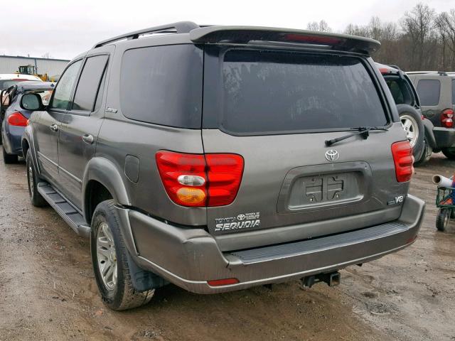 5TDZT38A83S162828 - 2003 TOYOTA SEQUOIA LI GRAY photo 3