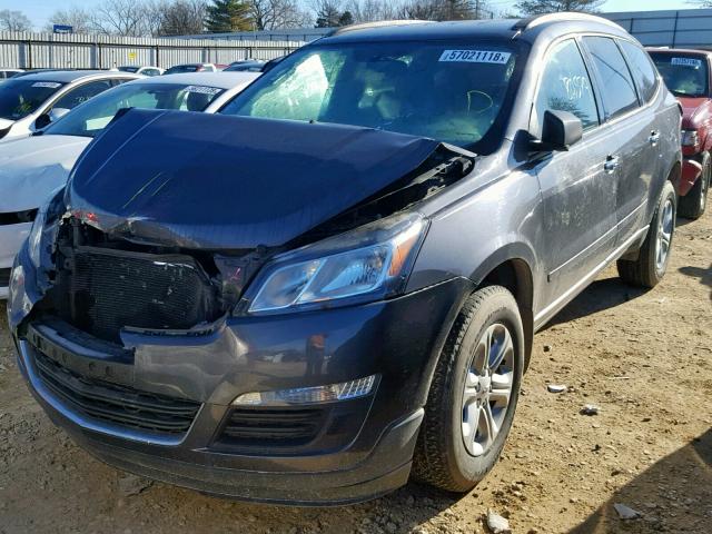 1GNKRFED7DJ132869 - 2013 CHEVROLET TRAVERSE L GRAY photo 2