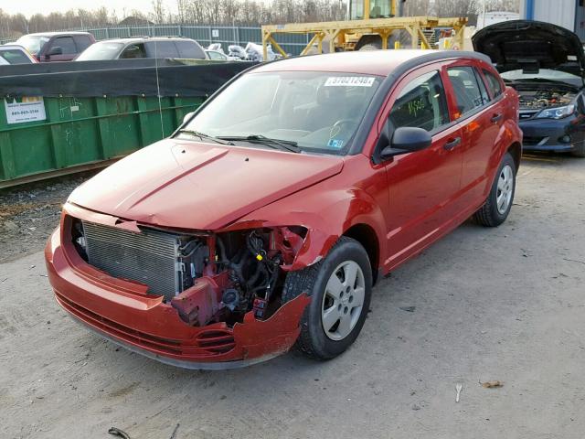 1B3HB28B37D288437 - 2007 DODGE CALIBER RED photo 2