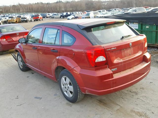 1B3HB28B37D288437 - 2007 DODGE CALIBER RED photo 3