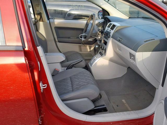 1B3HB28B37D288437 - 2007 DODGE CALIBER RED photo 5