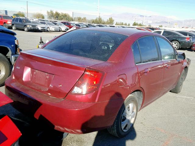 1G8AJ52F24Z149571 - 2004 SATURN ION LEVEL RED photo 4