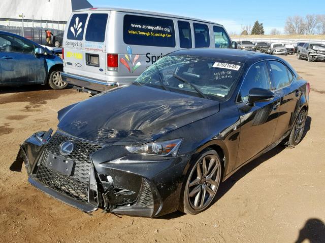 JTHC81D28J5027764 - 2018 LEXUS IS 300 BLACK photo 2