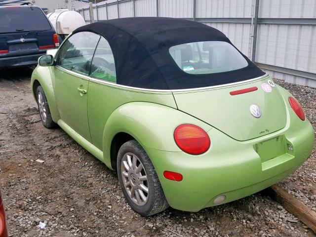 3VWCM31Y64M342060 - 2004 VOLKSWAGEN NEW BEETLE მწვანე ფოტო 3