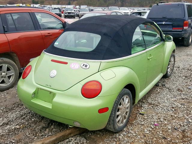 3VWCM31Y64M342060 - 2004 VOLKSWAGEN NEW BEETLE მწვანე ფოტო 4