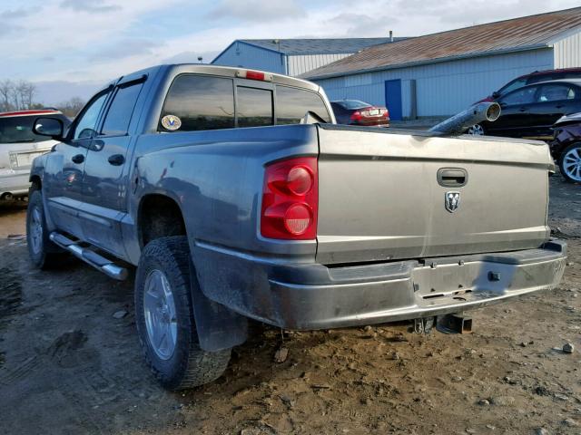 1D7HW58N95S131587 - 2005 DODGE DAKOTA QUA GRAY photo 3