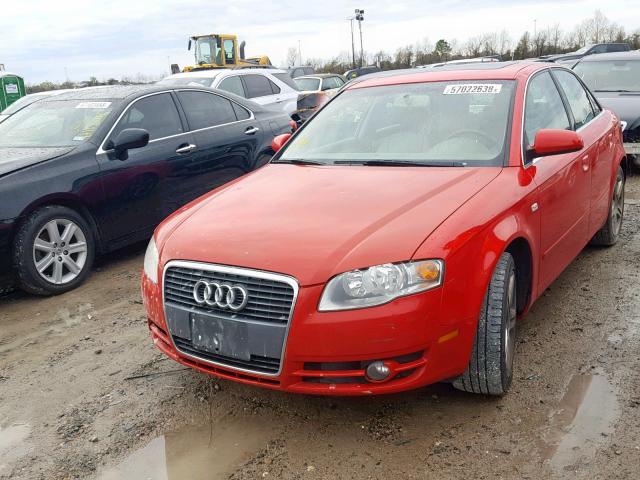 WAUAF78E67A118695 - 2007 AUDI A4 2 RED photo 2