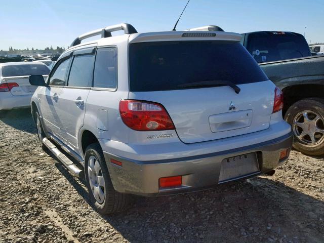 JA4LX31F86U026855 - 2006 MITSUBISHI OUTLANDER WHITE photo 3