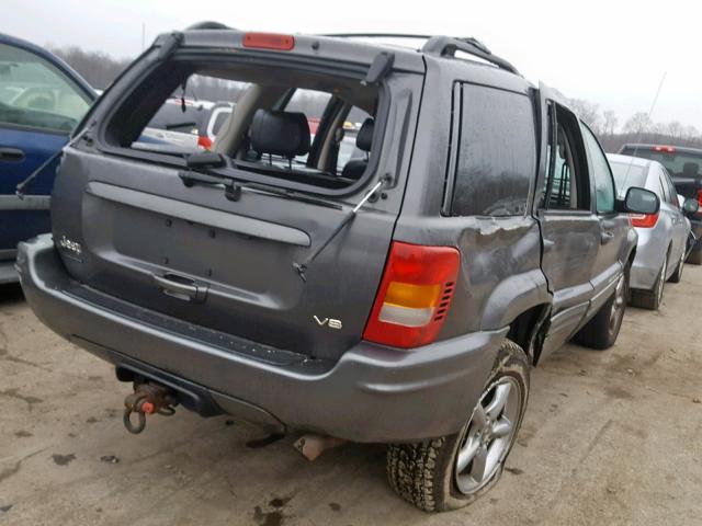 1J4GW58N82C132073 - 2002 JEEP GRAND CHER GRAY photo 4