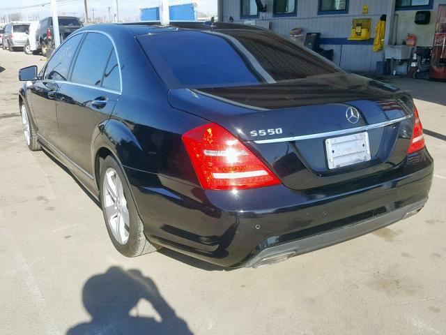 WDDNG7DB8CA435374 - 2012 MERCEDES-BENZ S 550 BLACK photo 3