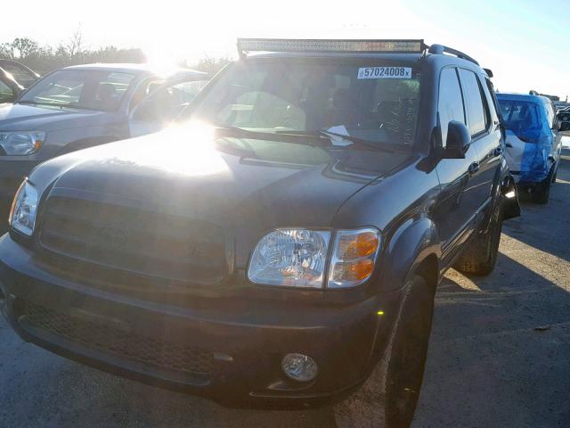 5TDBT48A94S232684 - 2004 TOYOTA SEQUOIA LI BLACK photo 2