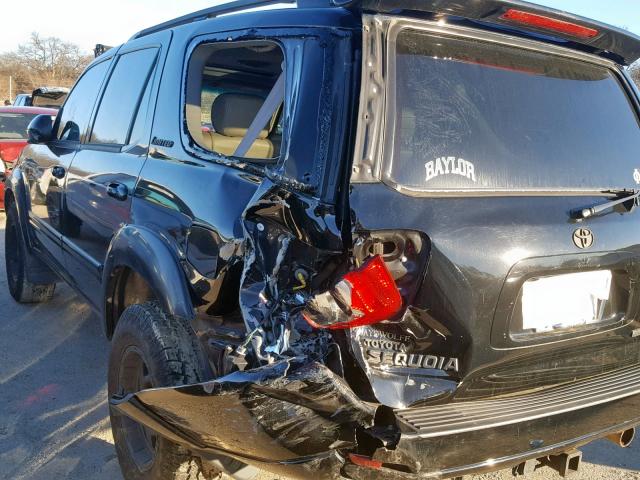 5TDBT48A94S232684 - 2004 TOYOTA SEQUOIA LI BLACK photo 9