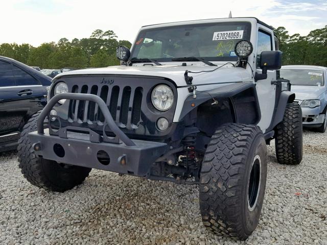 1C4AJWAG2FL505495 - 2015 JEEP WRANGLER S WHITE photo 2