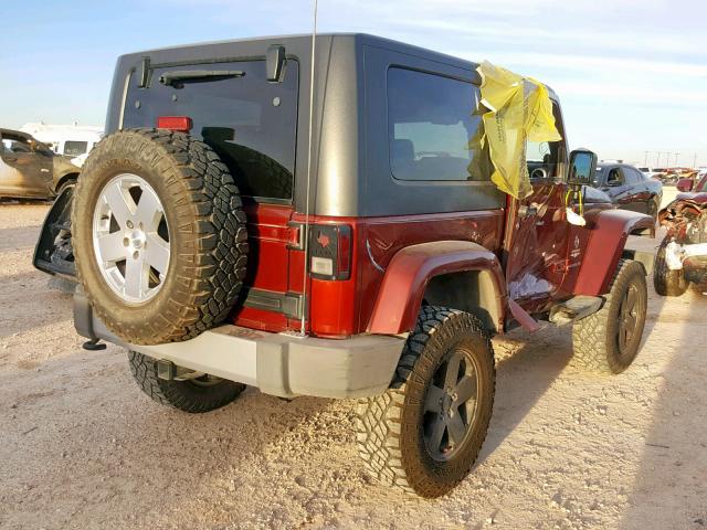 1J4AA5D17AL156628 - 2010 JEEP WRANGLER S MAROON photo 4