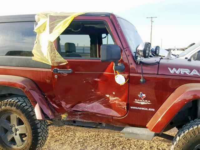 1J4AA5D17AL156628 - 2010 JEEP WRANGLER S MAROON photo 9