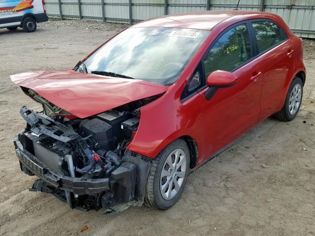 KNADN5A30D6280723 - 2013 KIA RIO EX RED photo 2