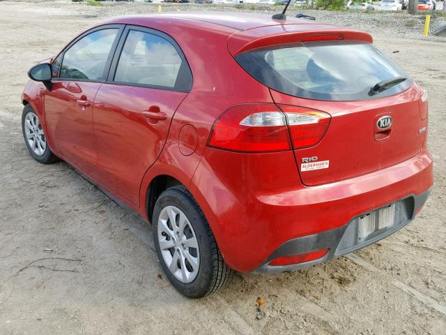 KNADN5A30D6280723 - 2013 KIA RIO EX RED photo 3