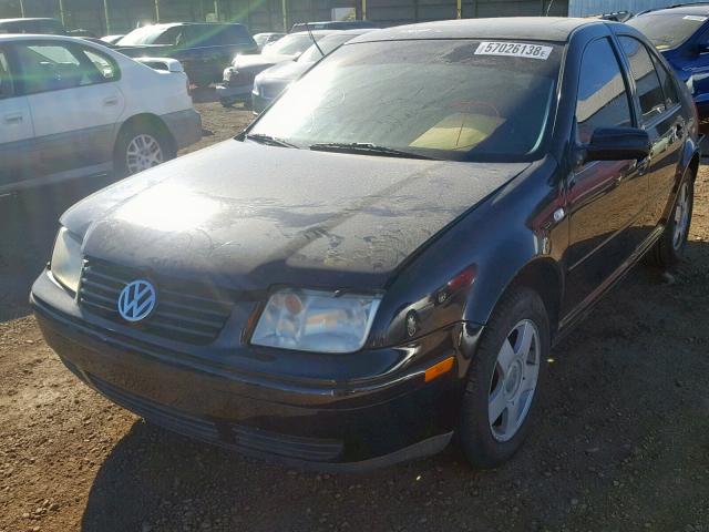 3VWSK69MX2M140436 - 2002 VOLKSWAGEN JETTA GLS BLACK photo 2