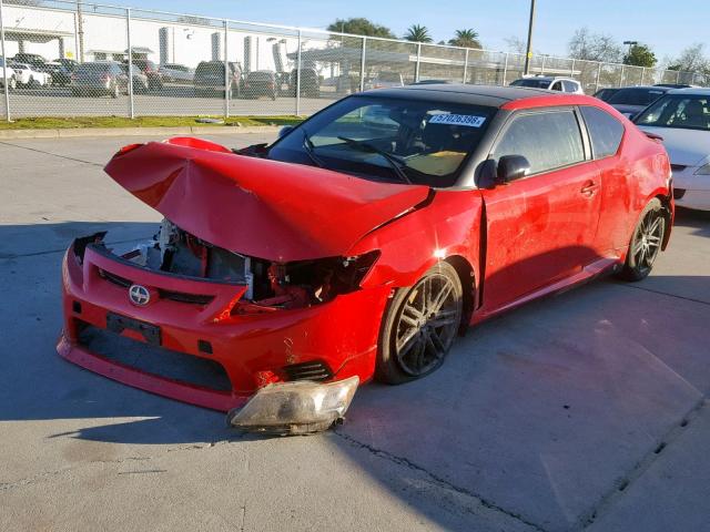 JTKJF5C75D3050608 - 2013 TOYOTA SCION TC წითელი ფოტო 2