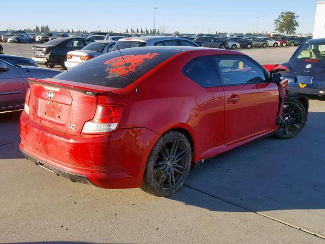JTKJF5C75D3050608 - 2013 TOYOTA SCION TC წითელი ფოტო 4