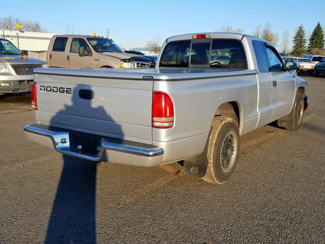 1B7GL22X11S131651 - 2001 DODGE DAKOTA SILVER photo 4