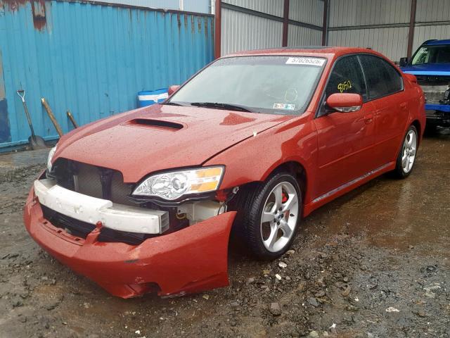 4S3BL676X64204299 - 2006 SUBARU LEGACY GT RED photo 2