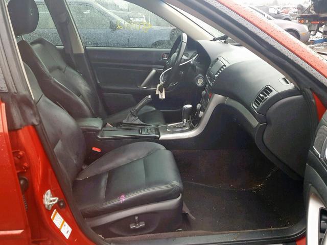 4S3BL676X64204299 - 2006 SUBARU LEGACY GT RED photo 5