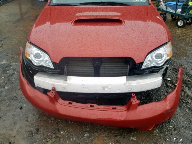 4S3BL676X64204299 - 2006 SUBARU LEGACY GT RED photo 9