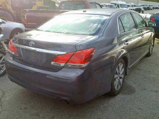 4T1BK3DBXBU373814 - 2011 TOYOTA AVALON BAS GRAY photo 4