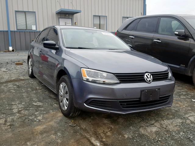 3VW2K7AJ3EM326539 - 2014 VOLKSWAGEN JETTA BASE GRAY photo 1