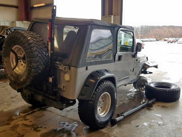 1J4FA49SXYP766964 - 2000 JEEP WRANGLER / GRAY photo 4