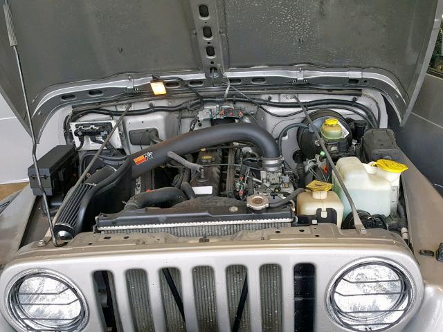 1J4FA49SXYP766964 - 2000 JEEP WRANGLER / GRAY photo 7