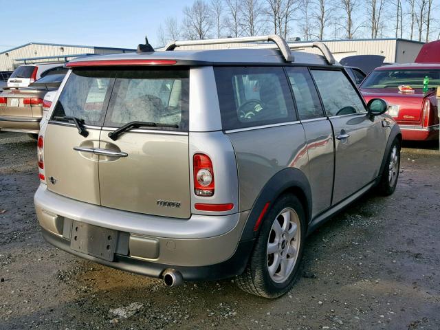 WMWML33559TX34885 - 2009 MINI COOPER CLU BEIGE photo 4