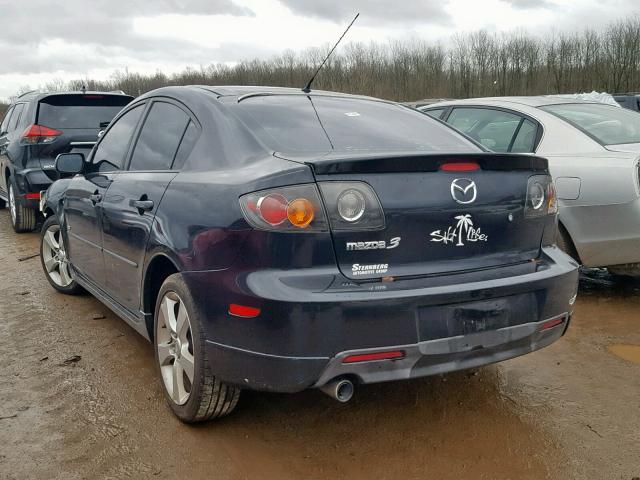 JM1BK323841216755 - 2004 MAZDA 3 S BLACK photo 3